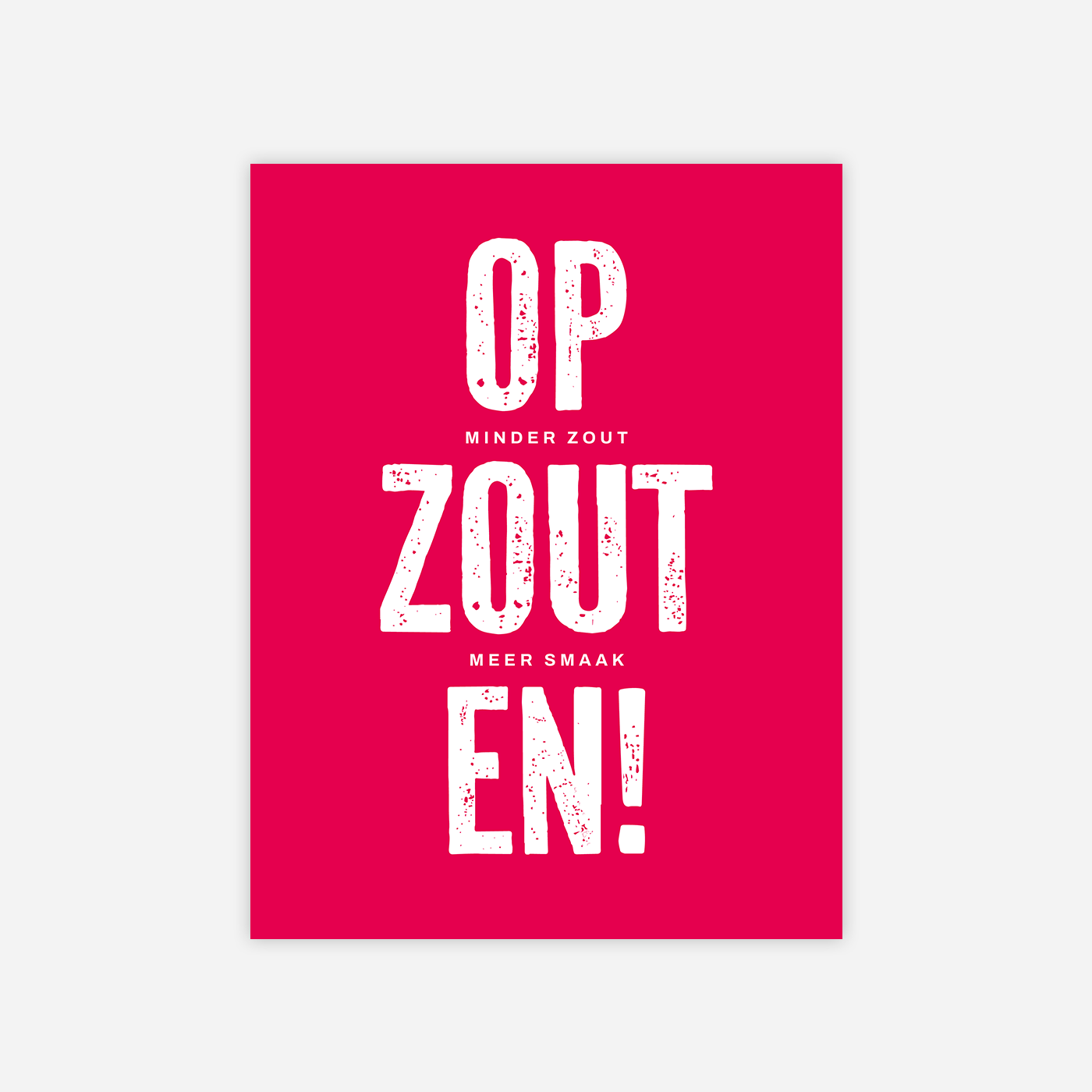 PRE ORDER - Opzouten!